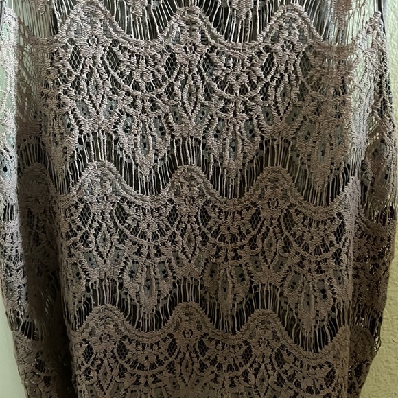Chloe K Purple Lace Tank Size L - Picture 2 of 4